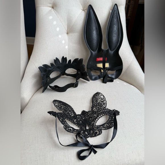 Set of Three Masquerade Masks, Woodland Vibes - Picture 2 of 4